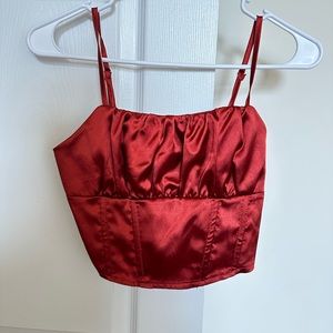 SHEIN satin corset top